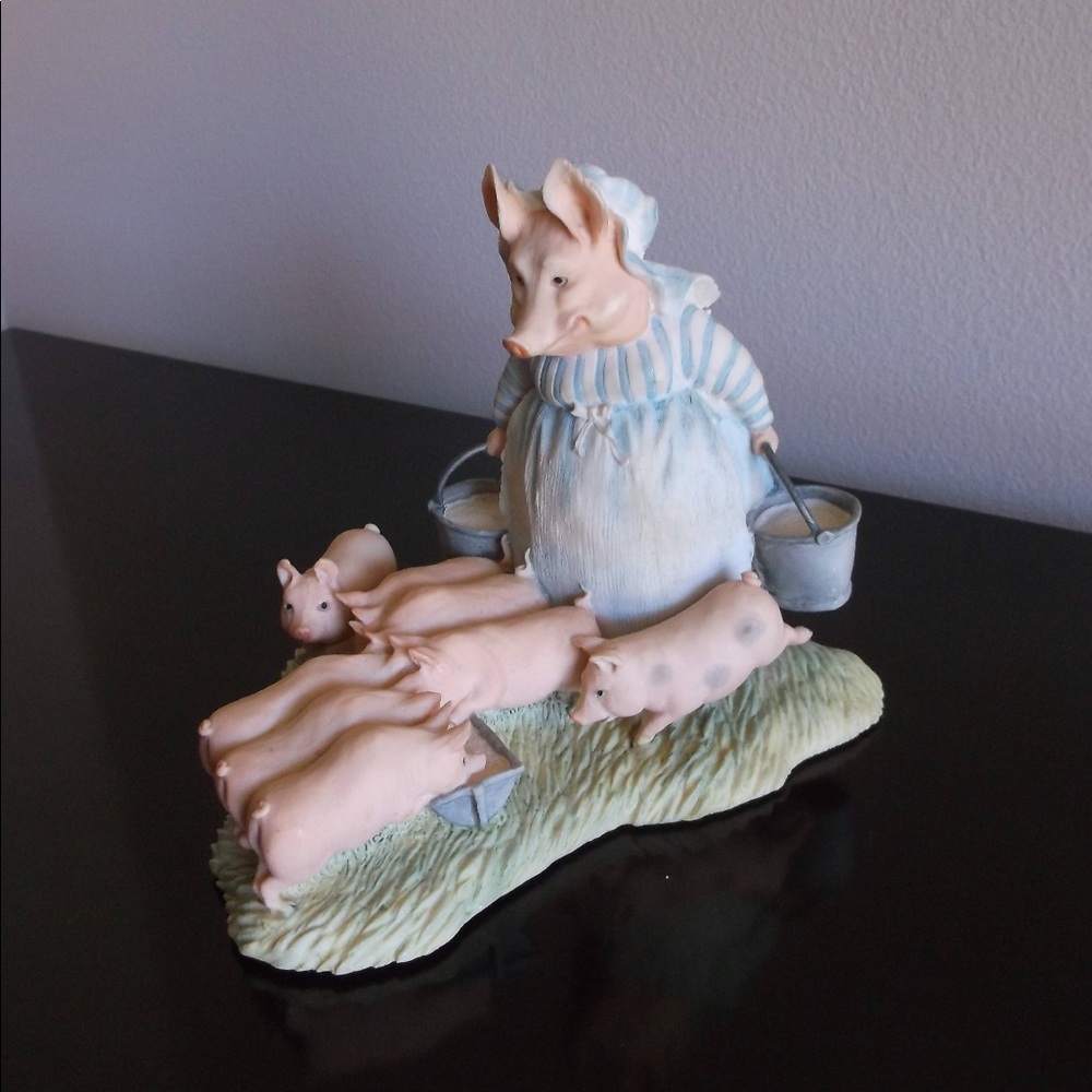 Beatrix potter pig figurine